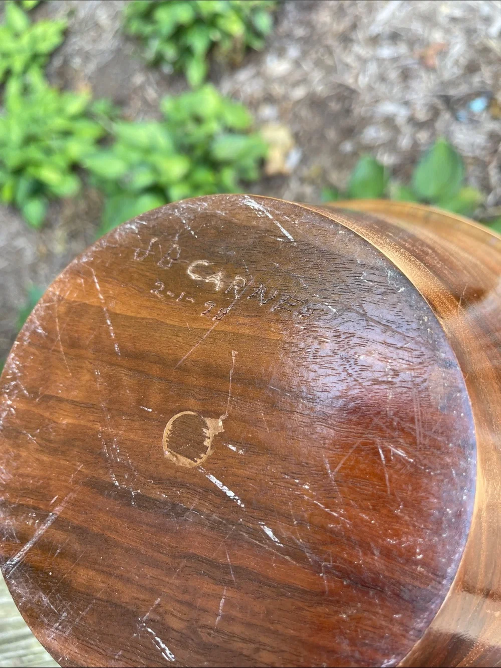 Vintage Hand Turned Wood Bowl
